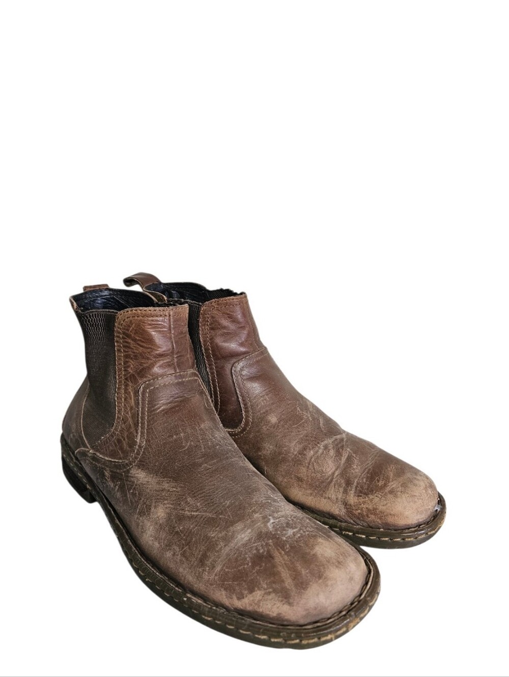 Born Hemlock Men's Size 13 Brown Leather Chelsea Boots Comfort Pull On
